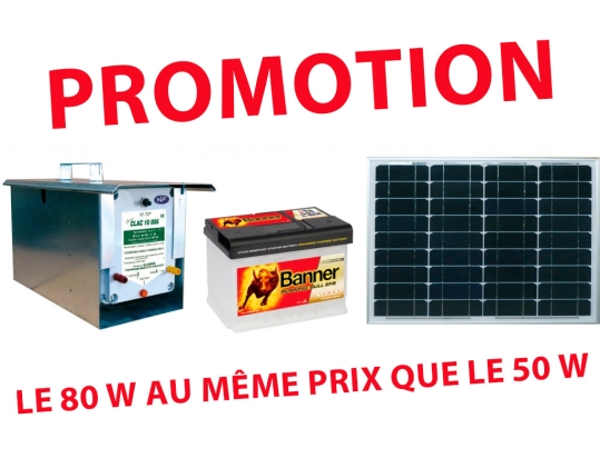 PROMOTION  ! ENSEMBLE SOLAIRE 50 W = 80 W